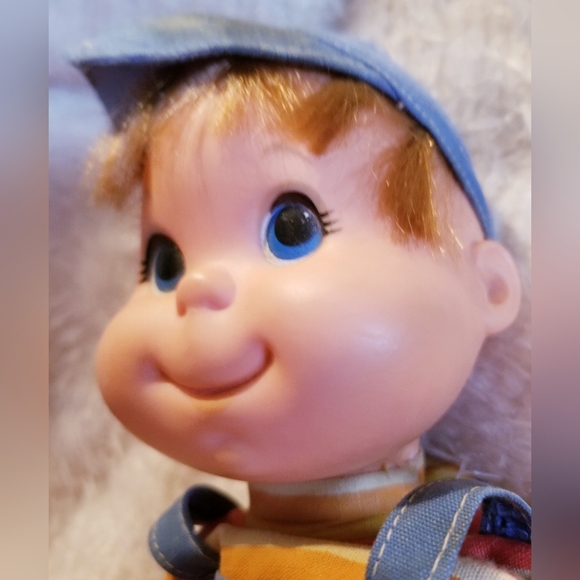 1970 Baby Beans Doll Boy Blue Overalls and Hat Mattel Vintage TLC - Picture 3 of 14